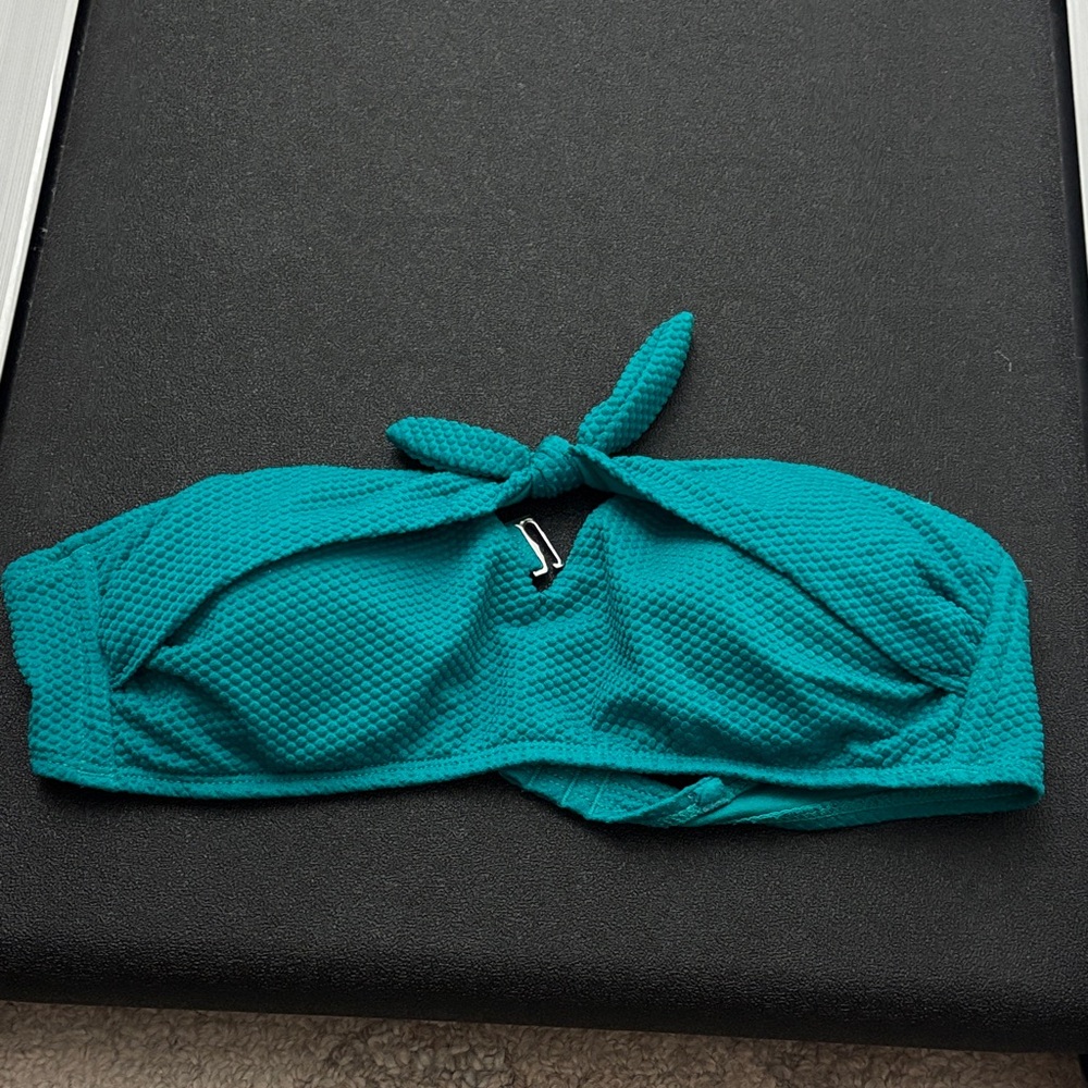 Target Teal Bandeau Bikini Top